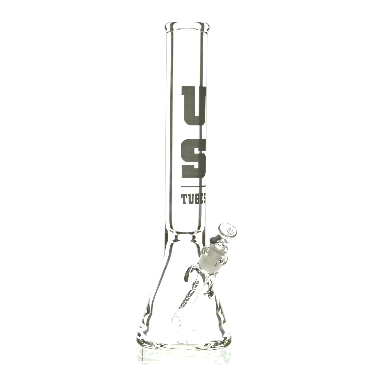 US TUBES 15" BEAKER DARK GRAY LOGO - Smoke Spot Smoke Shop