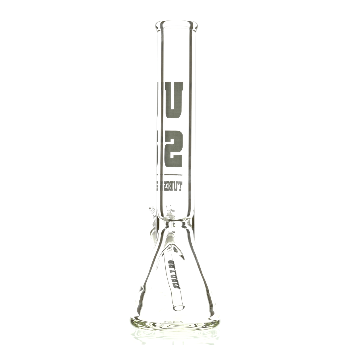 US TUBES 15" BEAKER DARK GRAY LOGO - Smoke Spot Smoke Shop