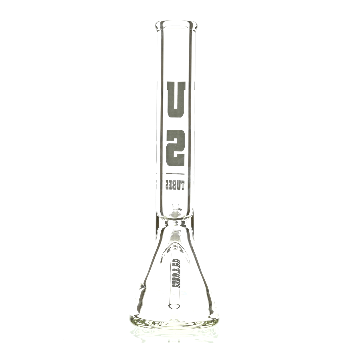 US TUBES 15" BEAKER DARK GRAY LOGO - Smoke Spot Smoke Shop