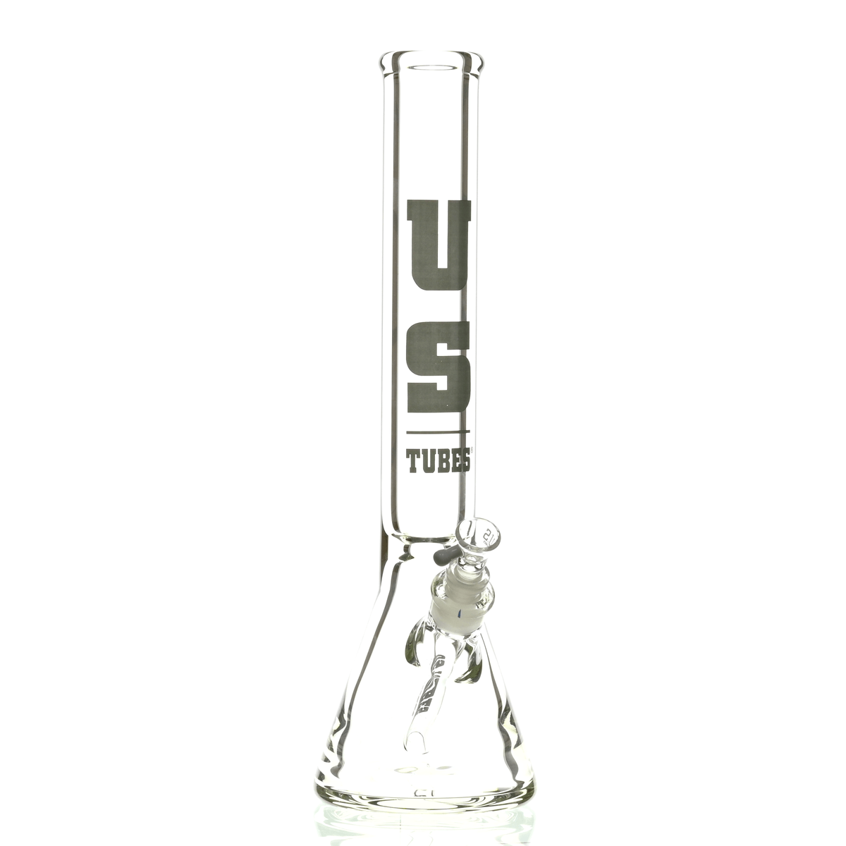 US TUBES 15" BEAKER DARK GRAY LOGO - Smoke Spot Smoke Shop