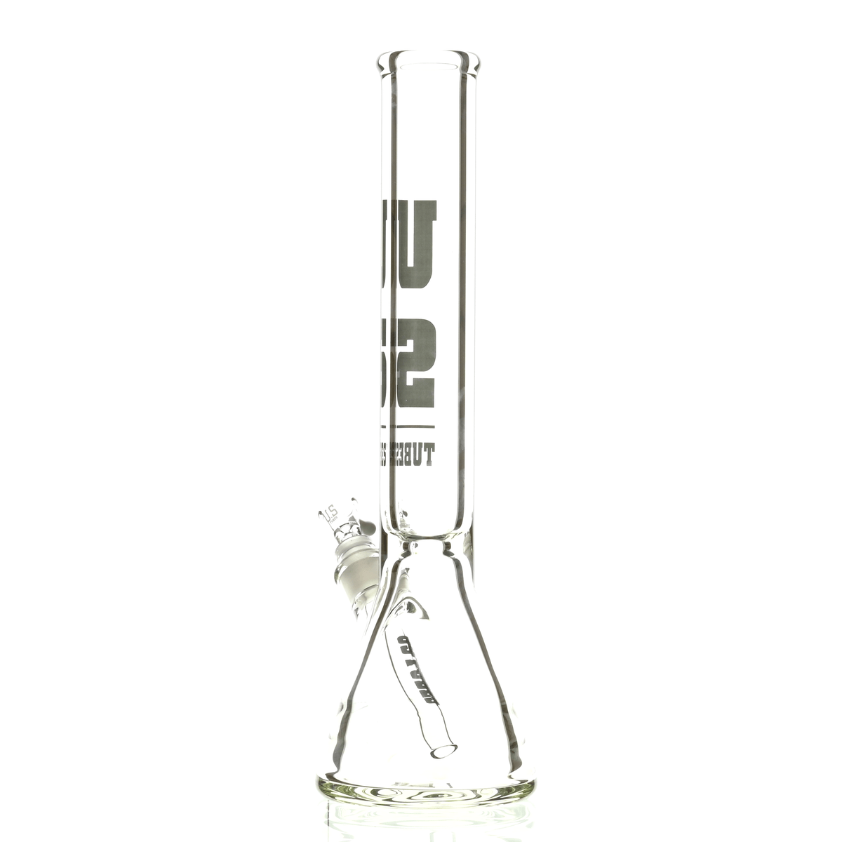 US TUBES 15" BEAKER DARK GRAY LOGO - Smoke Spot Smoke Shop