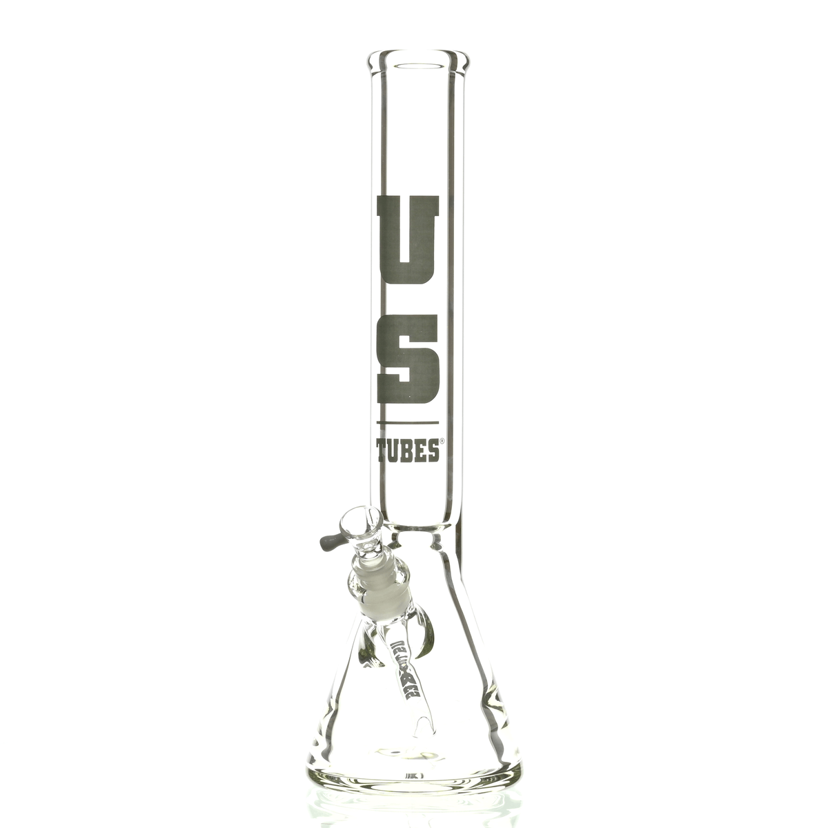 US TUBES 15" BEAKER DARK GRAY LOGO - Smoke Spot Smoke Shop