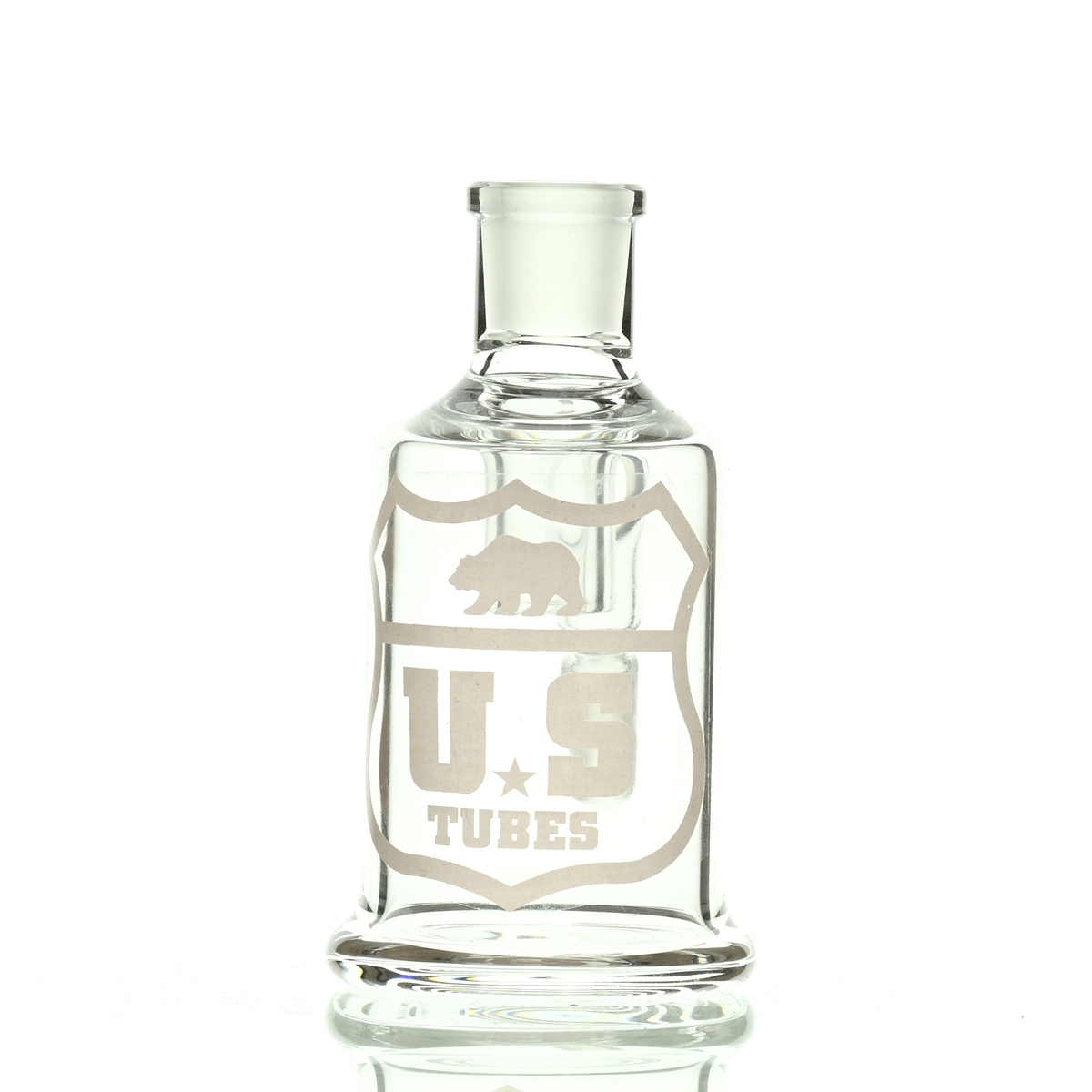 US TUBES DRY ASH CATCHER 14MM/45 PINK LOGO - Smoke Spot Smoke Shop