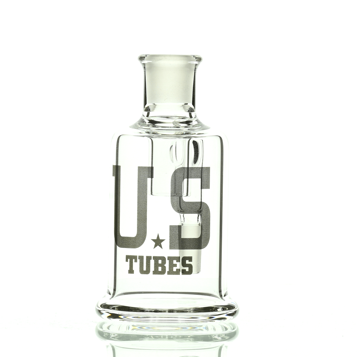US TUBES DRY ASH CATCHER 14MM/90 SILVER LOGO - Smoke Spot Smoke Shop