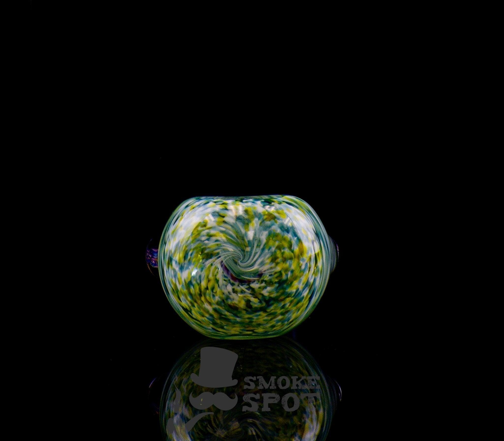 Utility Heady Handpipe Blue & Green 4 inches detailed glasswork