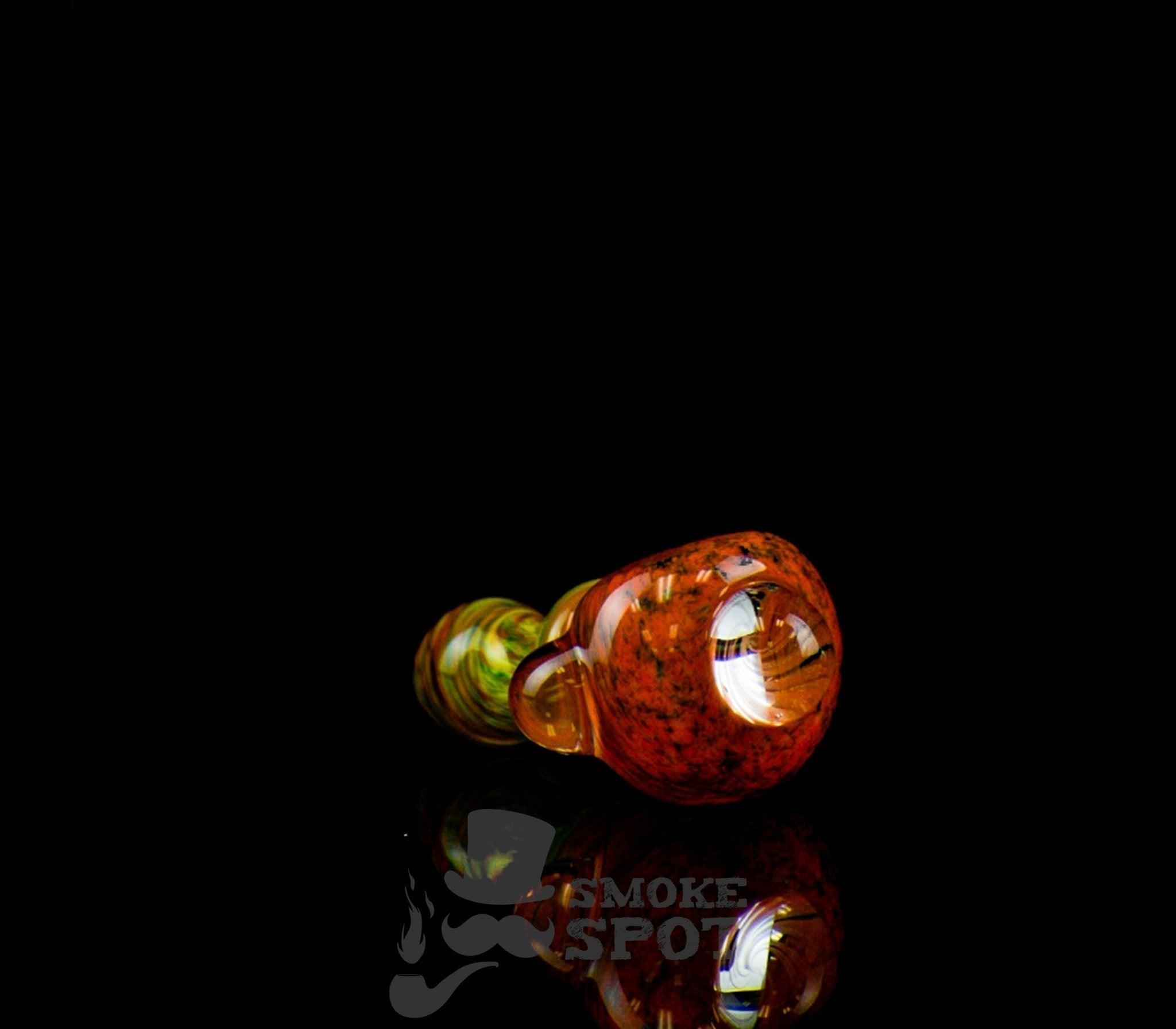 Utility Heady Handpipe Orange Yellow 3.5 inches - Smoke Spot Smoke Shop