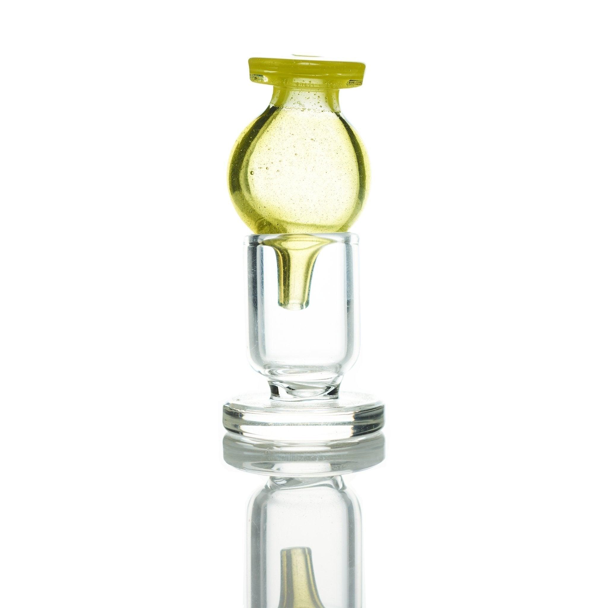 Vijil Glass light forest green & yellow carb cap - Smoke Spot Smoke Shop