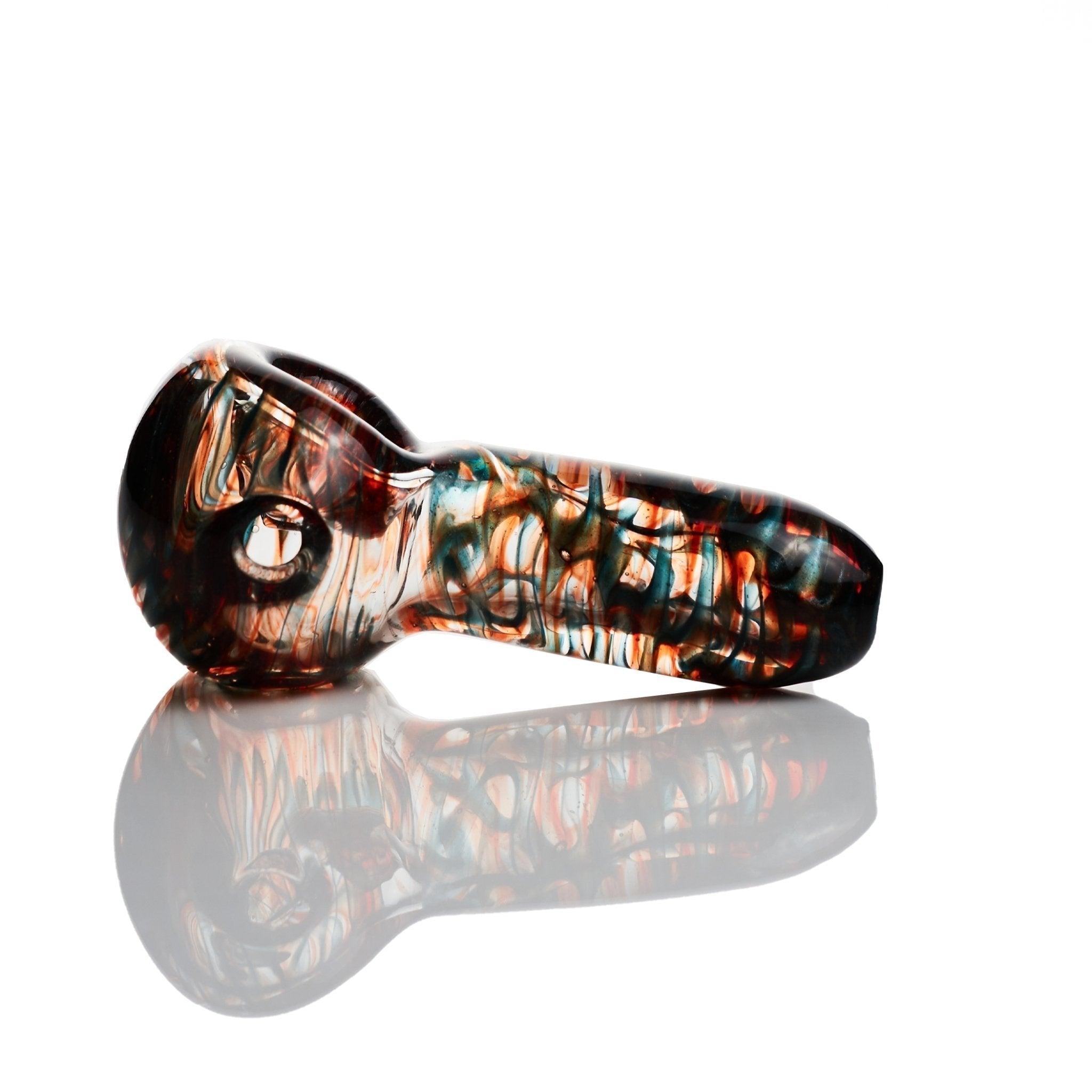 Westie glass Colorfull red blue spoon - Smoke Spot Smoke Shop