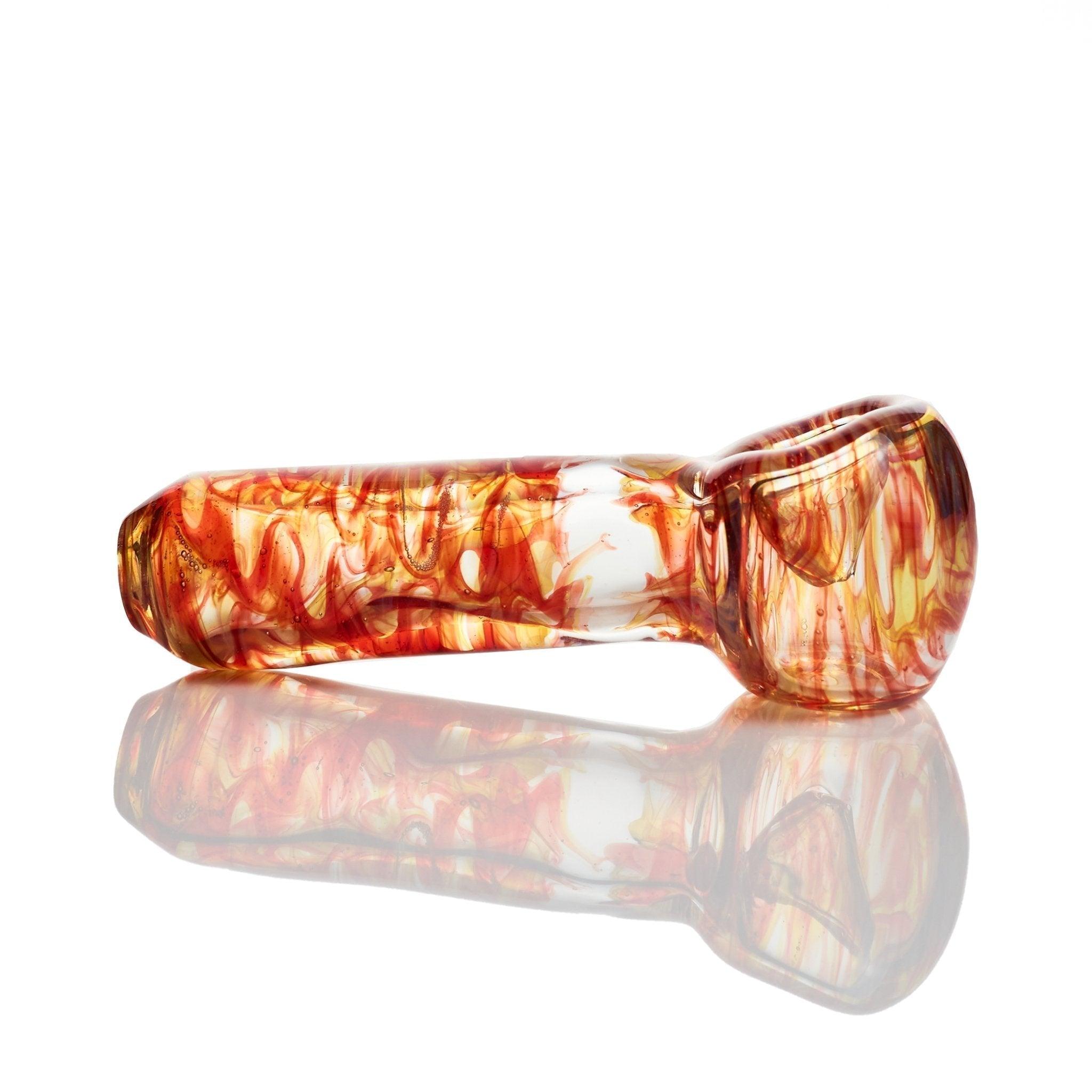Westie glass colorfull red yellow spoon - Smoke Spot Smoke Shop