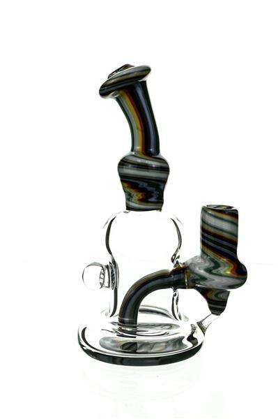 Close-up of 14 mm joint on Wig Wag mini rig by Waterhouse Glass
