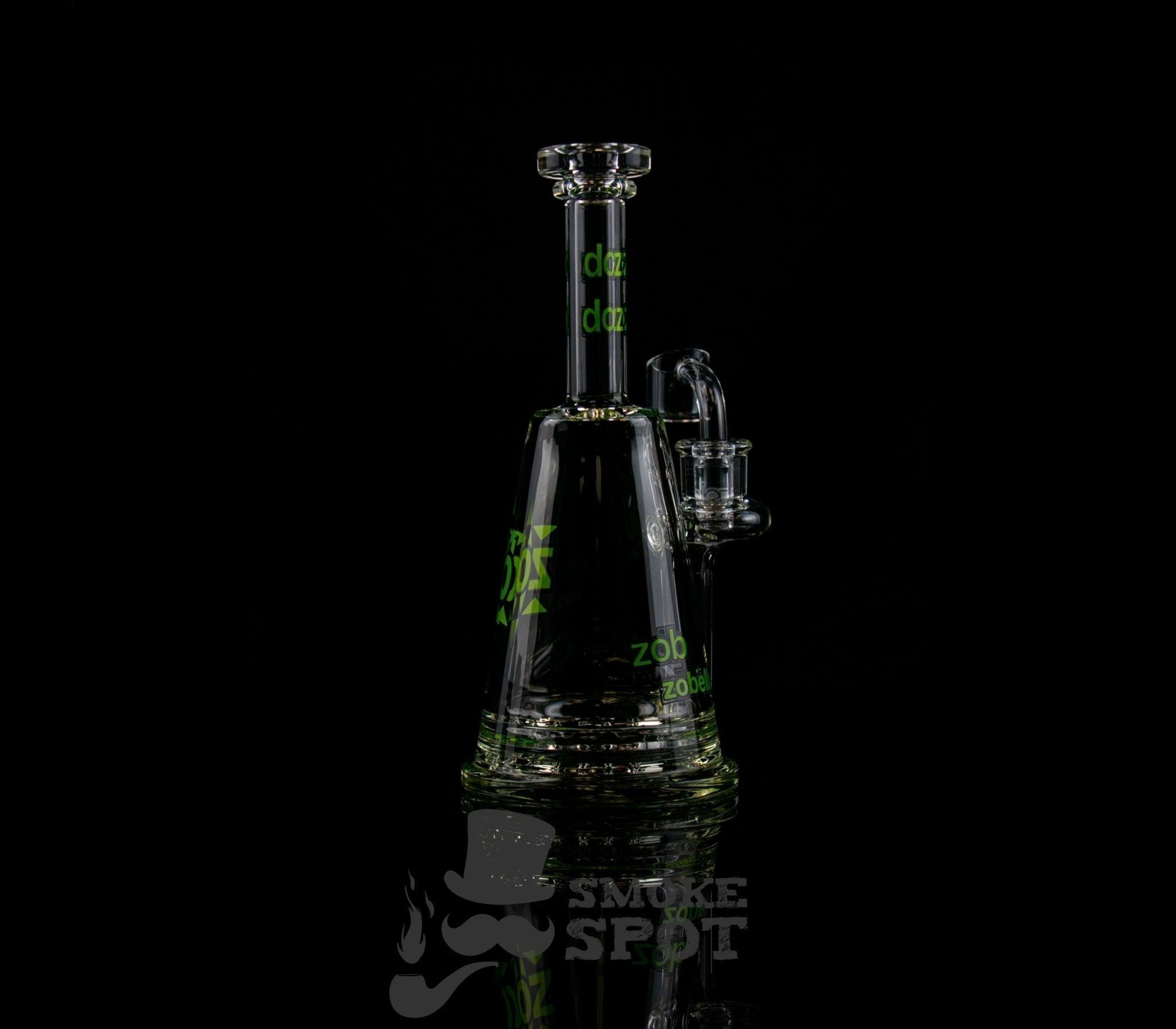Zob Glass Micro Zobello Beaker Green Logo - Smoke Spot Smoke Shop