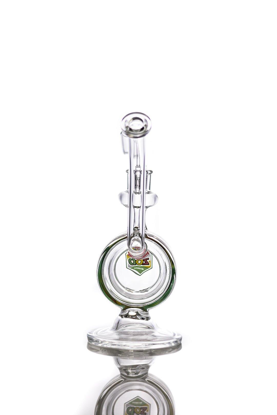 Close-up of Zob Zobber glass rig percolator - Smoke Spot Glass