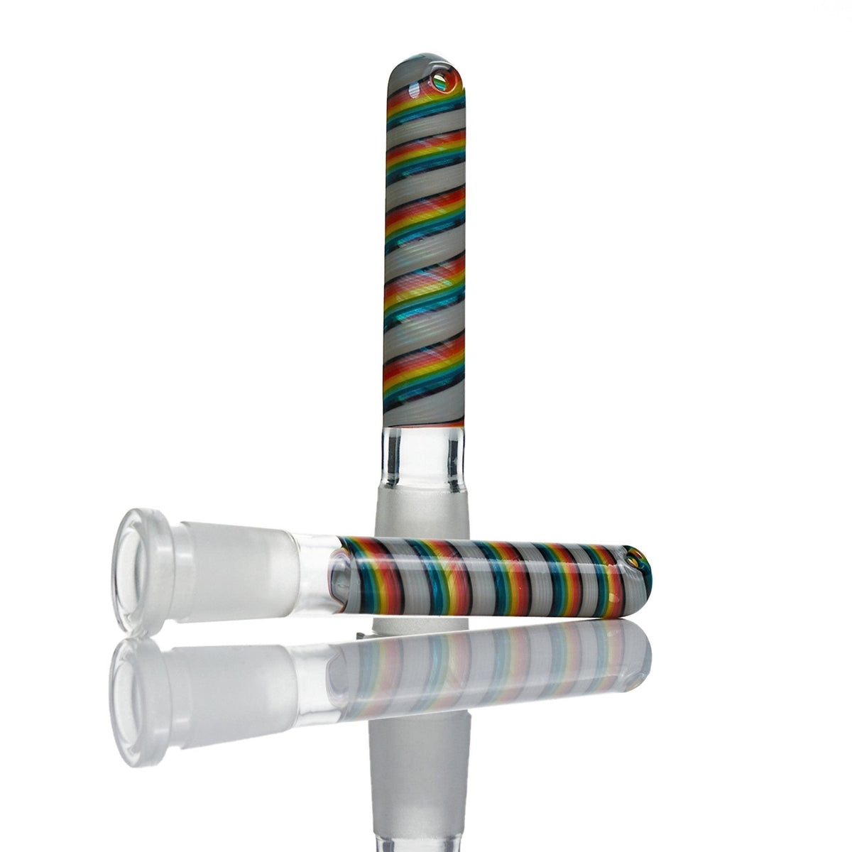 Augy Downstem Rainbow Swirl 14 mm 4 inch
