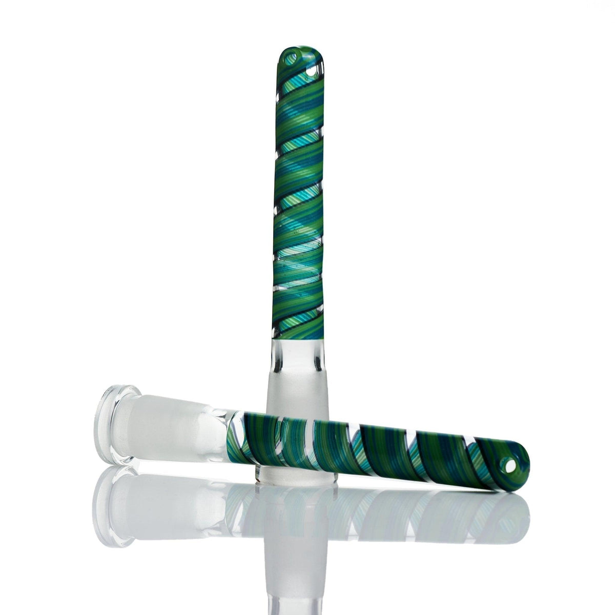 Augy Glass Green Shade Swirls 14 mm  4.50 inch