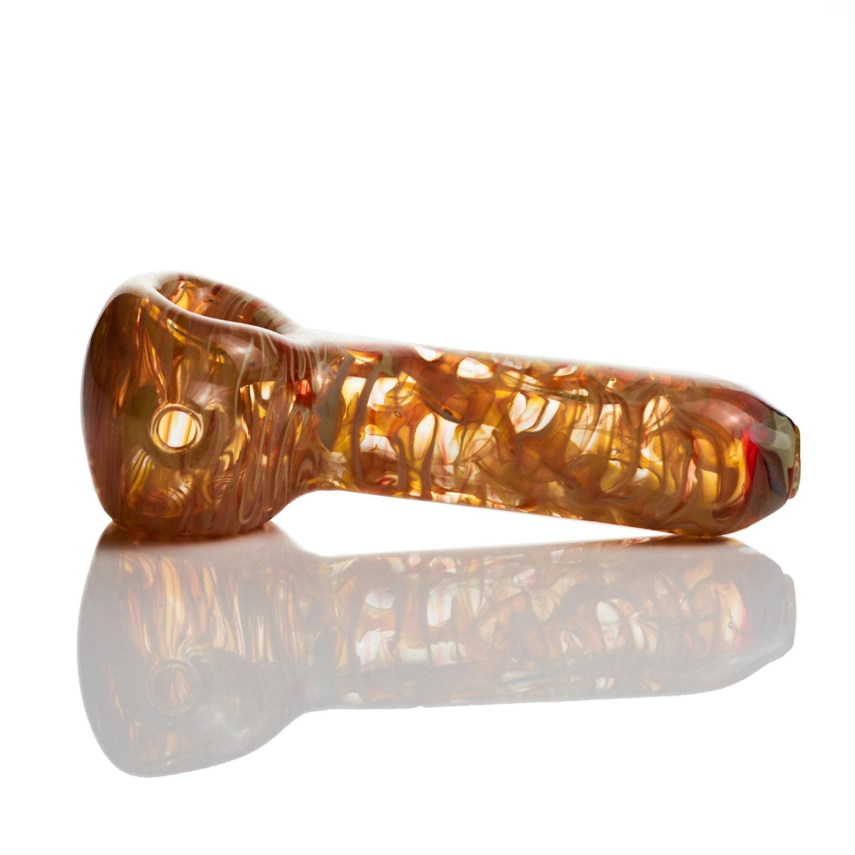 Westie glass colorfull orange cream spoon