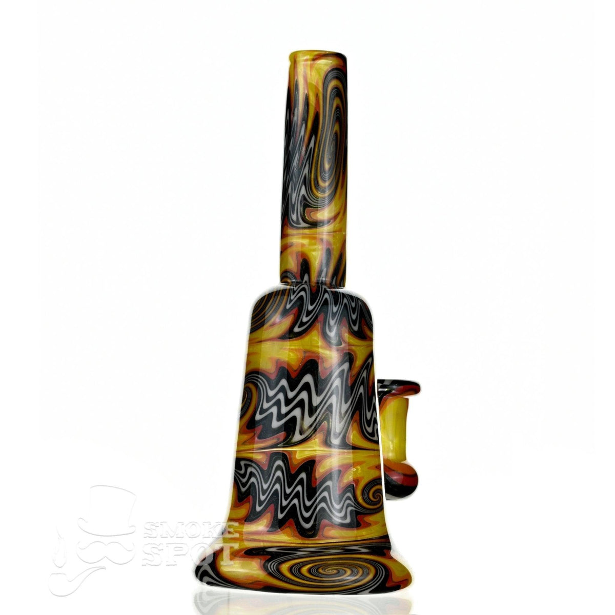 2 Kind Orange White Black Wigwag Glass Rig with 14 mm 90-degree joint