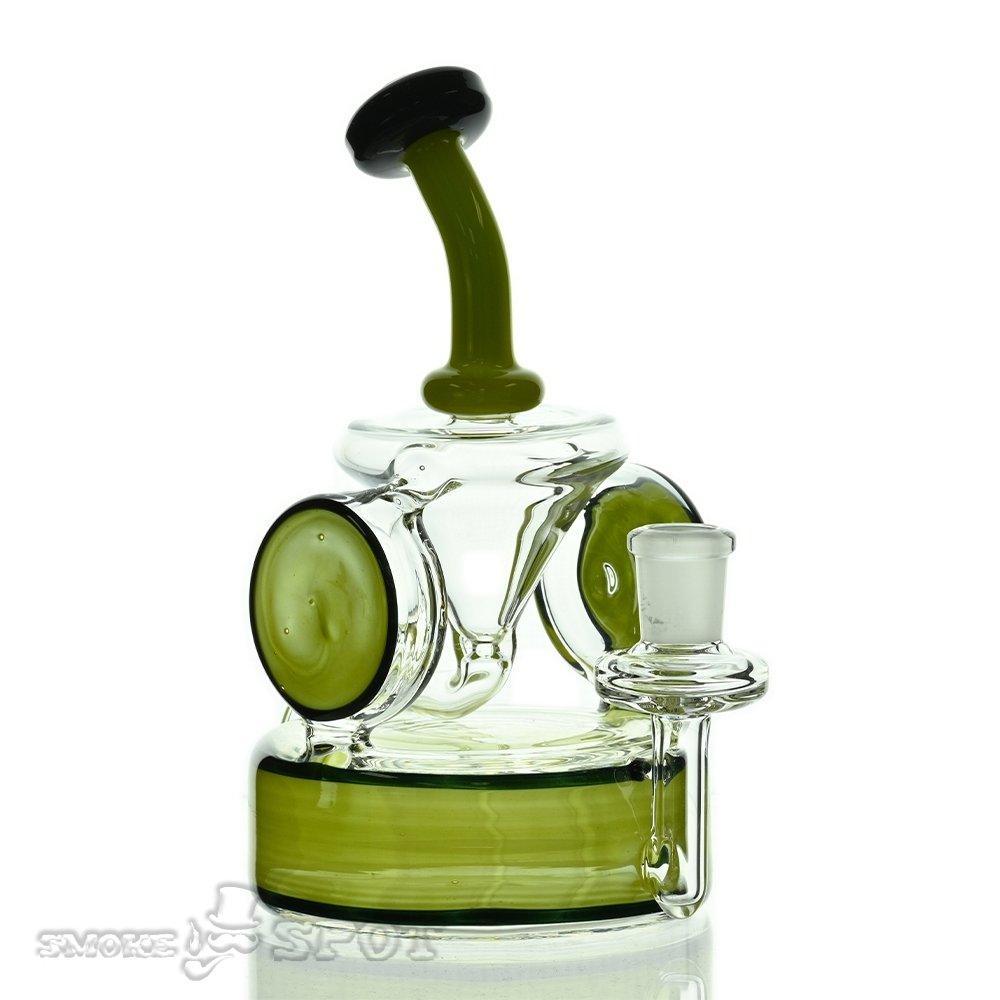 710 Sciglass Disc recycler chartreuse - Smoke Spot Smoke Shop