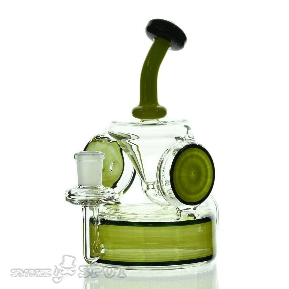 710 Sciglass Disc recycler chartreuse - Smoke Spot Smoke Shop