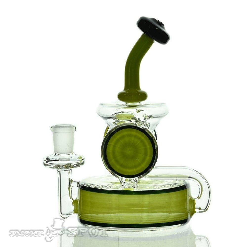 710 Sciglass Disc recycler chartreuse - Smoke Spot Smoke Shop