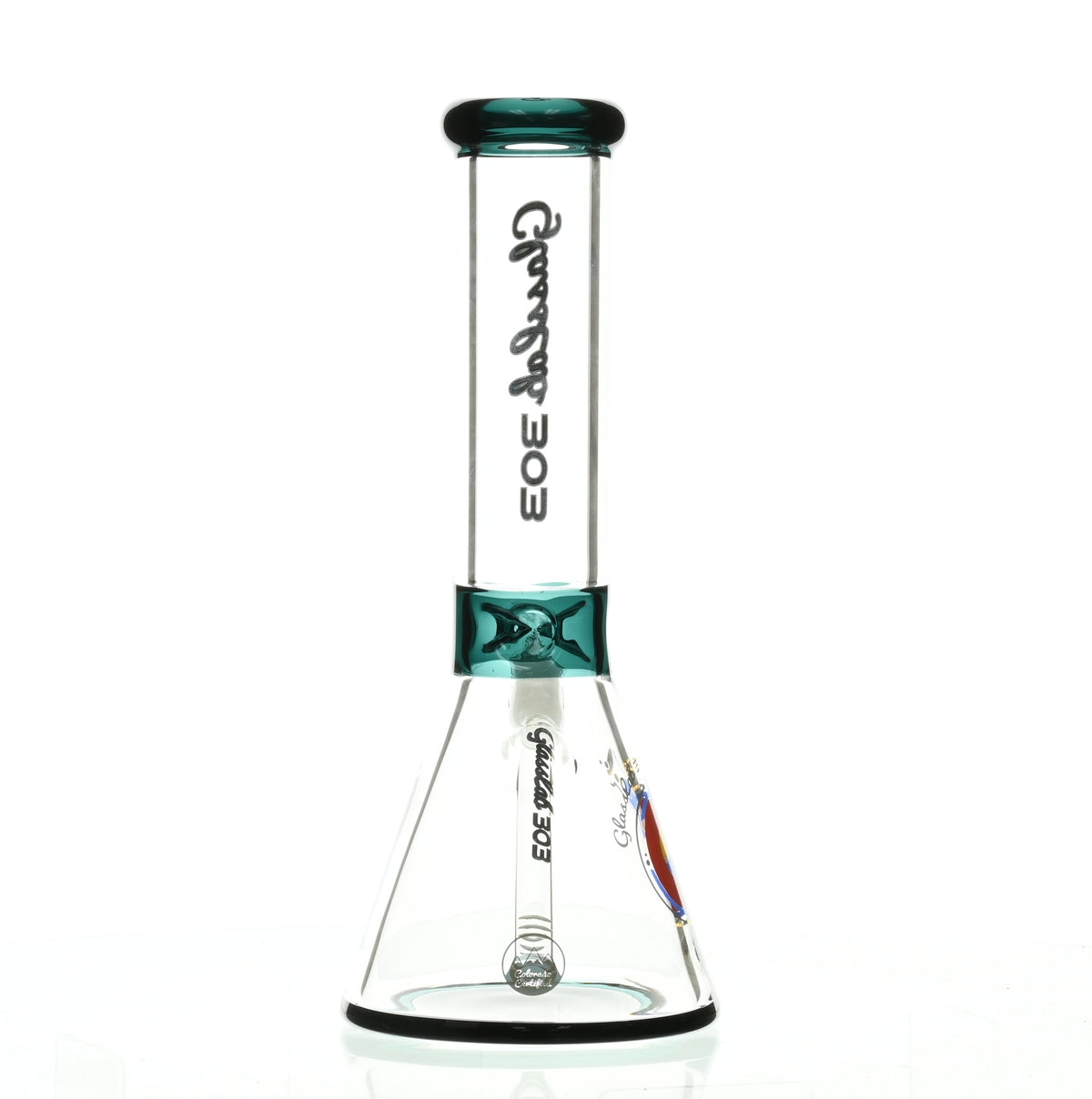 GLASSLAB 303 7MM BEAKER TEAL GREEN ACCENT