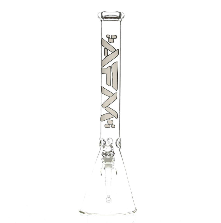AFM 21" Beaker White Logo - Premium Scientific Waterpipe