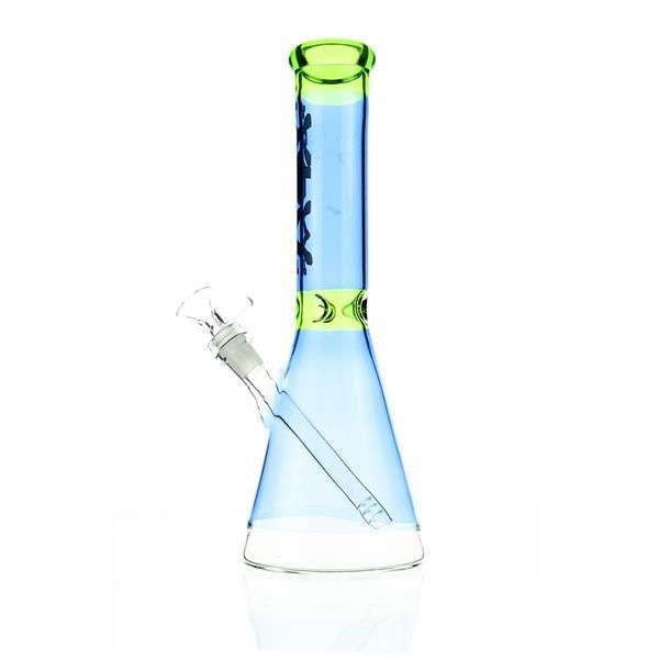 AFM Dual Full color beaker 12 inch blue & slime green - Smoke Spot Smoke Shop