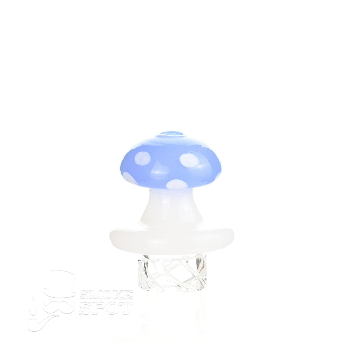 Top view of AFM Marshmellow Spinner Cap Blue - Glass Dab Rig Accessory