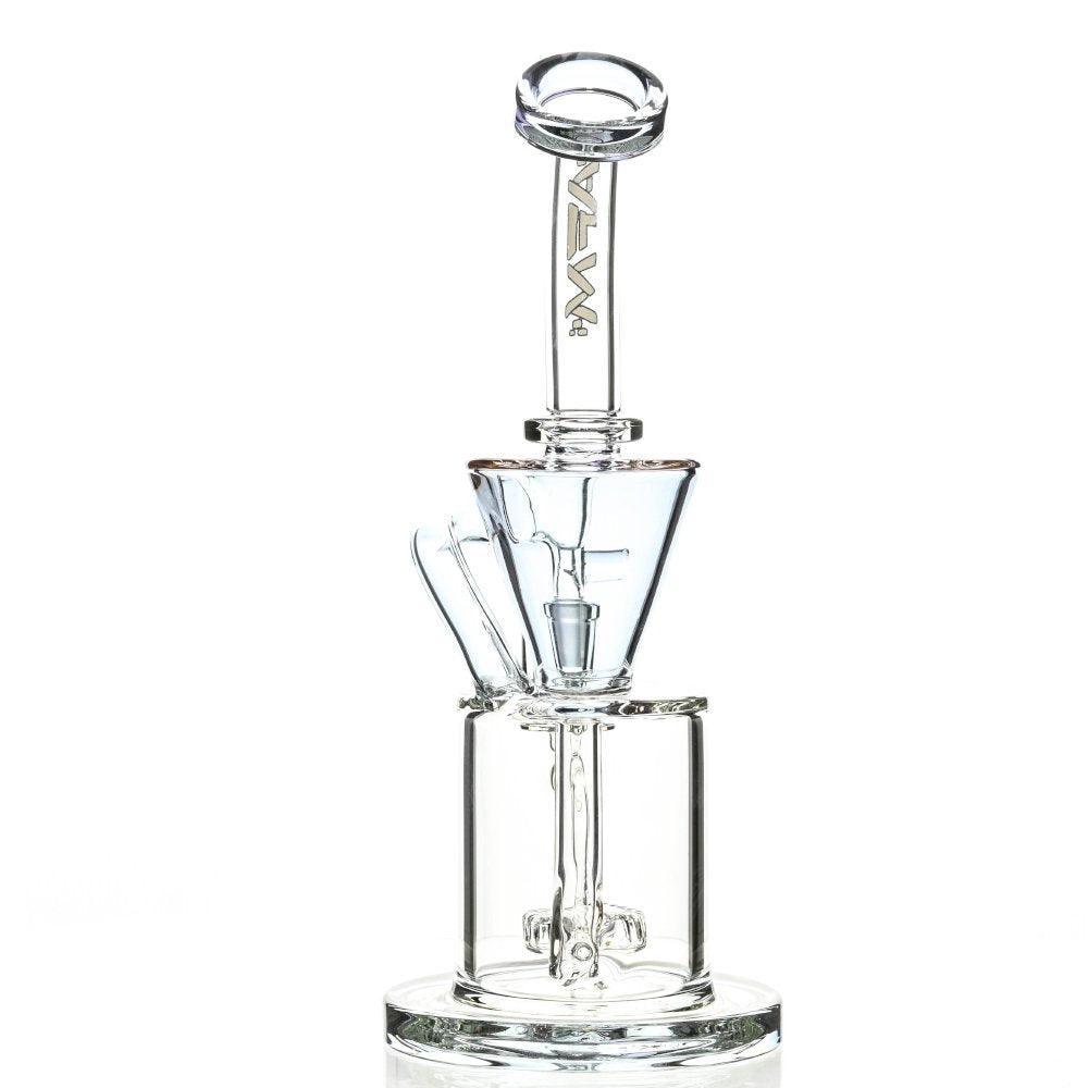 AFM Recycler Showerhead Disc Sky Purple with vibrant color and scientific glass