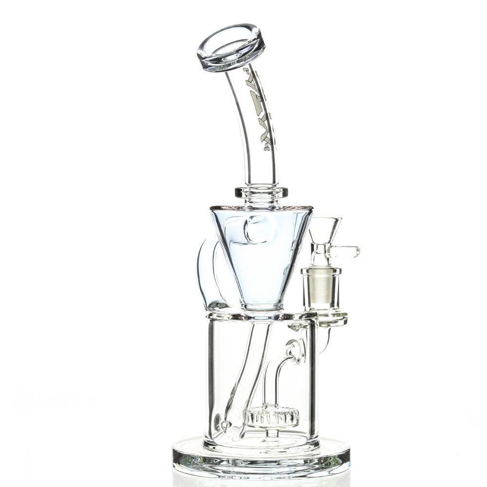 AFM Recycler Showerhead Disc Sky Purple waterpipe showing recycler design