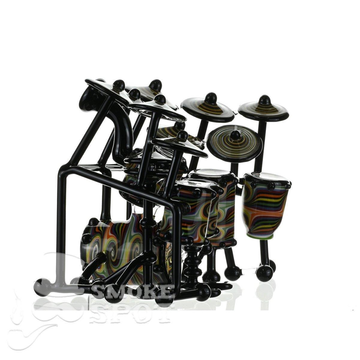 glassbyaj Waterpipe AJ Roberts Double Rainbow drum set rig from the fantasy series