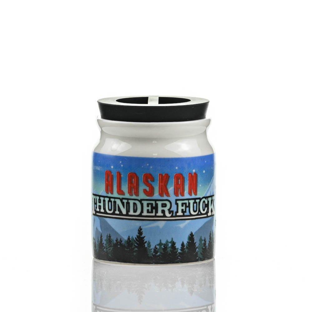 Alaska Thunder Fuck Ceramic Stash Jar 2.4" x 3" - Smoke Spot Smoke Shop