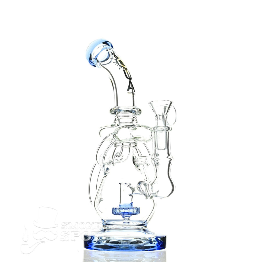 Aqua Glass Shower Puck Perc Water Drop Body Recycler Blue