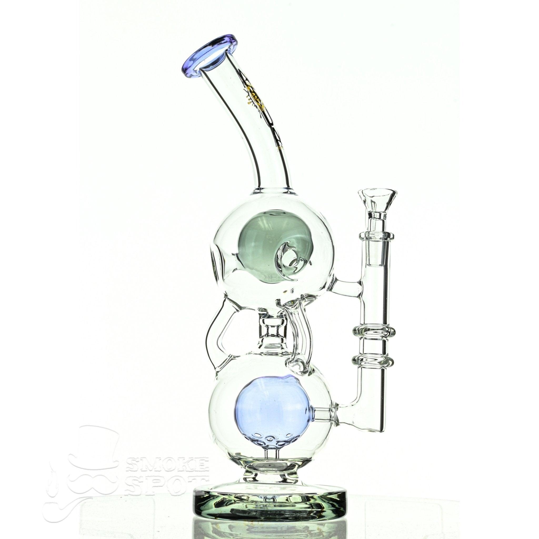 Aqua Glass stemless fab orb top baby blue smoke - Smoke Spot Smoke Shop