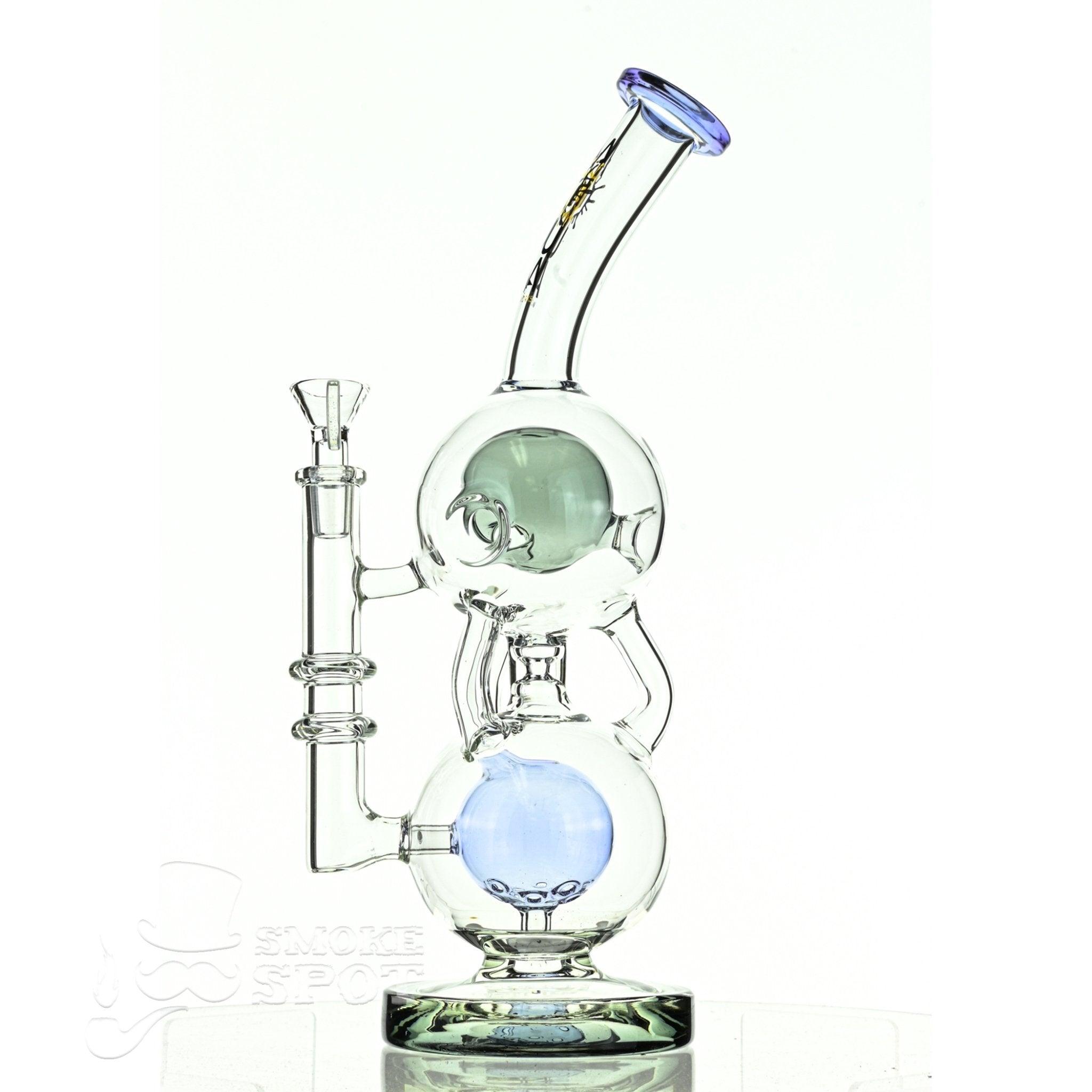 Aqua Glass stemless fab orb top baby blue smoke - Smoke Spot Smoke Shop