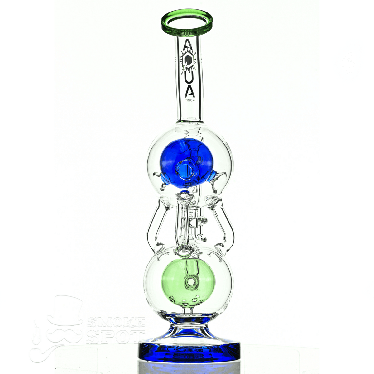 Aqua Glass stemless fab orb top blue green - Smoke Spot Smoke Shop