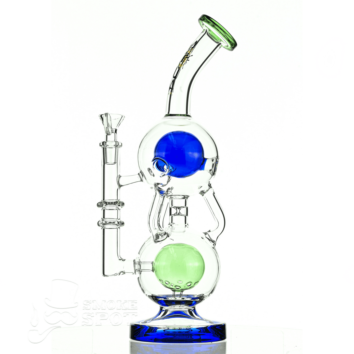 Aqua Glass stemless fab orb top blue green - Smoke Spot Smoke Shop