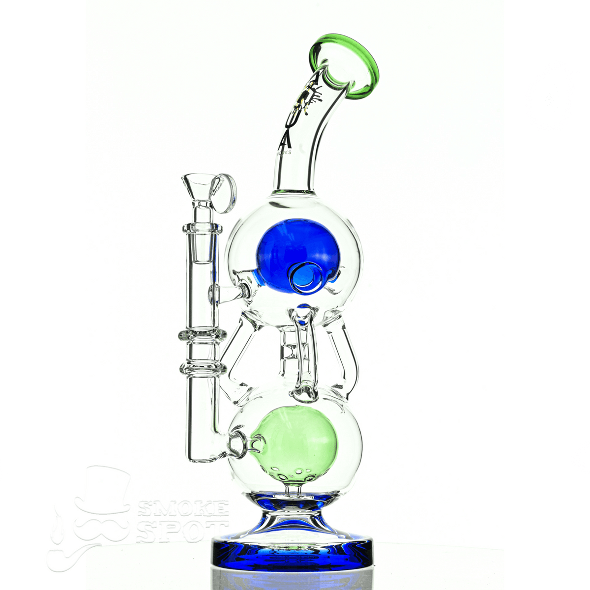 Aqua Glass stemless fab orb top blue green - Smoke Spot Smoke Shop