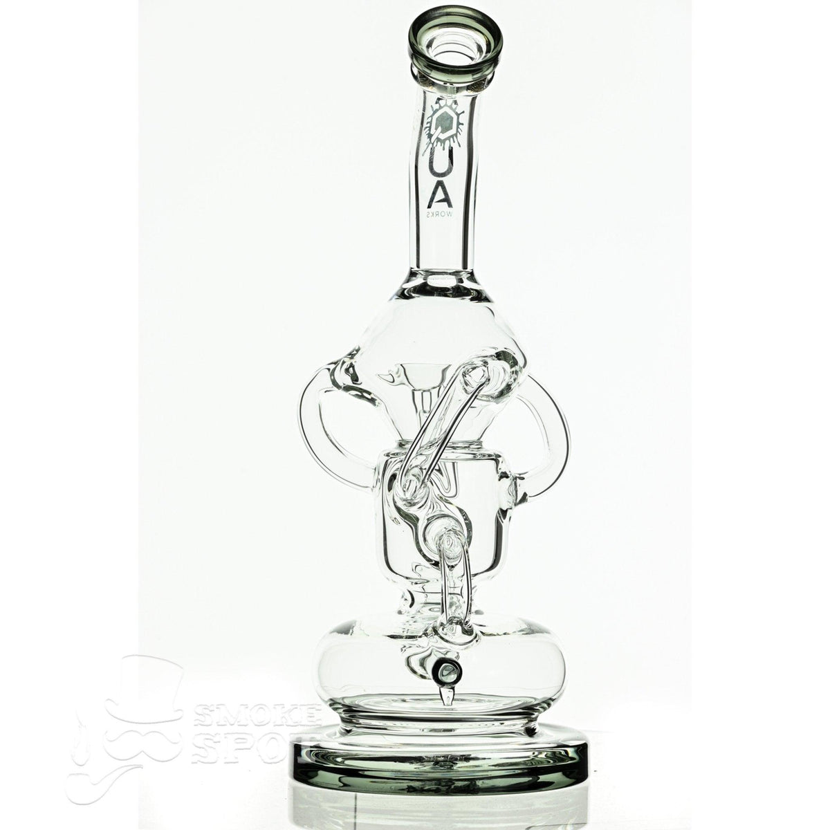 Aqua Glass water drop body recycling dual tube smoke - Smoke Spot Smoke Shop