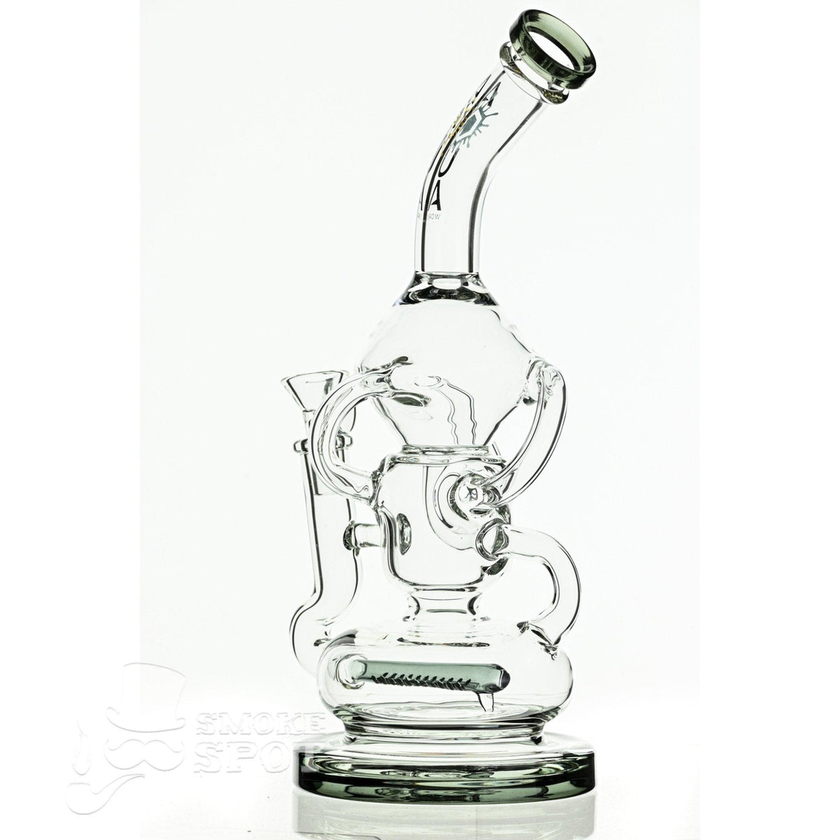Aqua Glass water drop body recycling dual tube smoke - Smoke Spot Smoke Shop