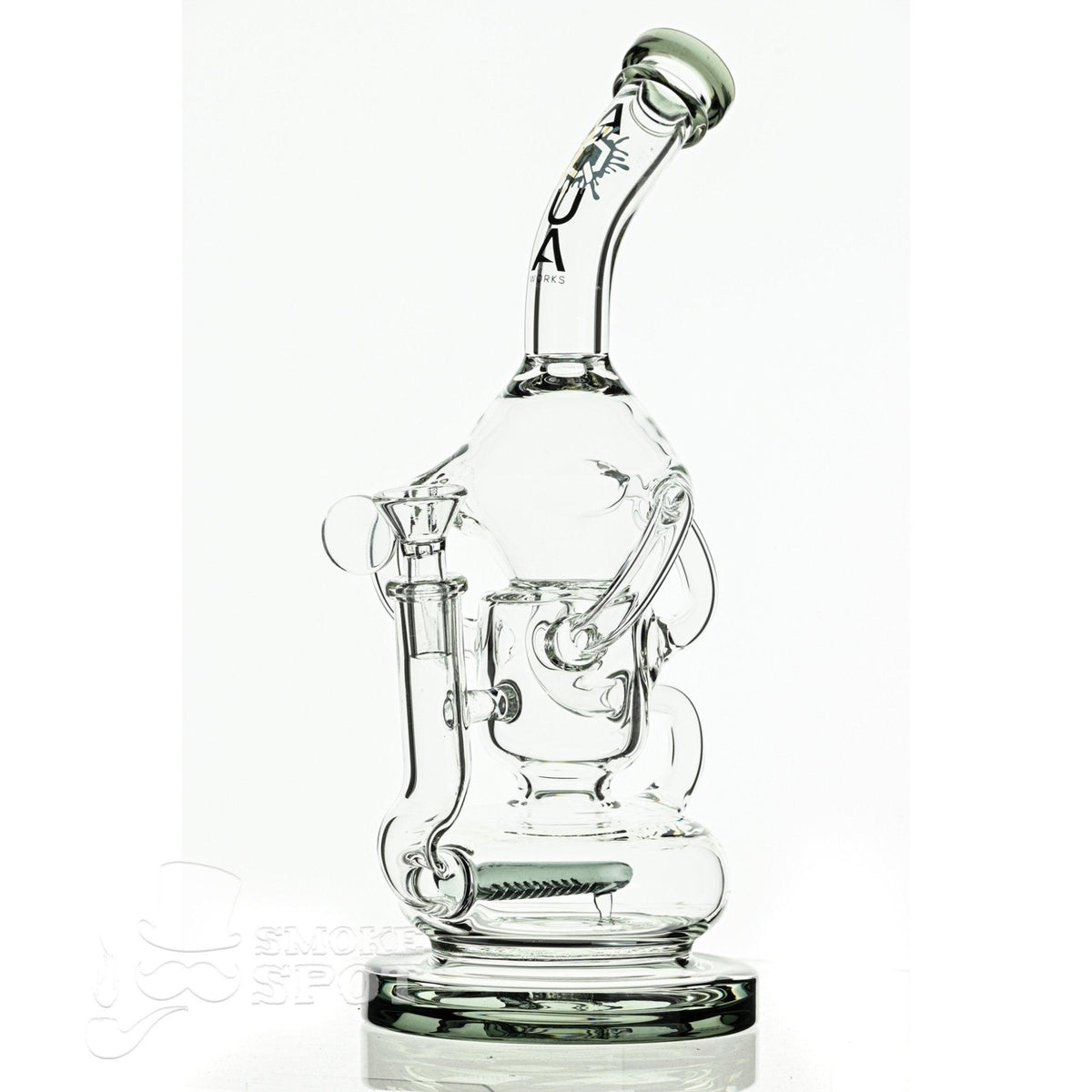 Aqua Glass water drop body recycling dual tube smoke - Smoke Spot Smoke Shop