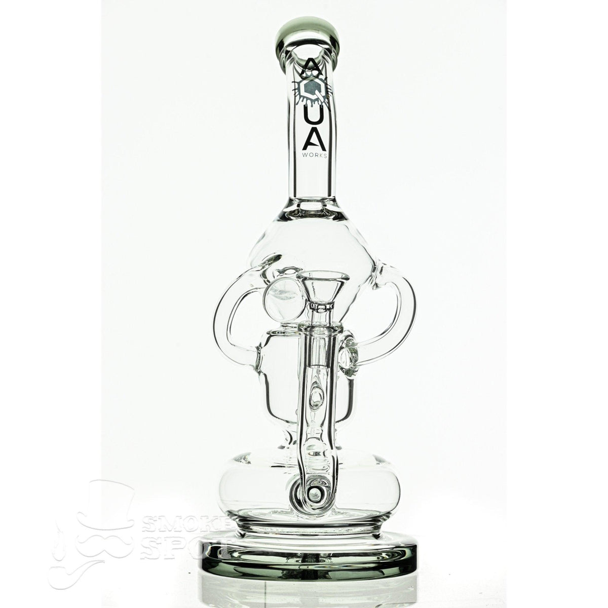 Aqua Glass water drop body recycling dual tube smoke - Smoke Spot Smoke Shop