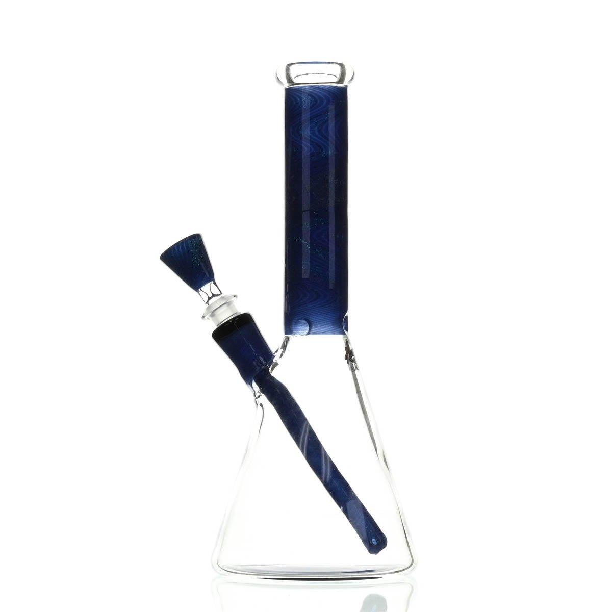 AUGY GLASS 12 INCH BEAKER BLUE DICHRO - Smoke Spot Smoke Shop