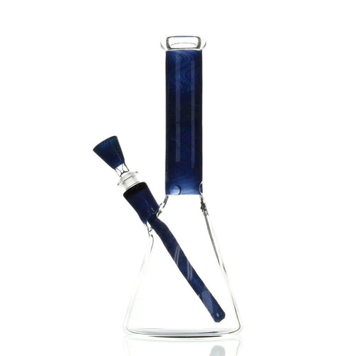 AUGY GLASS 12 Inch Beaker Blue Dichro Waterpipe