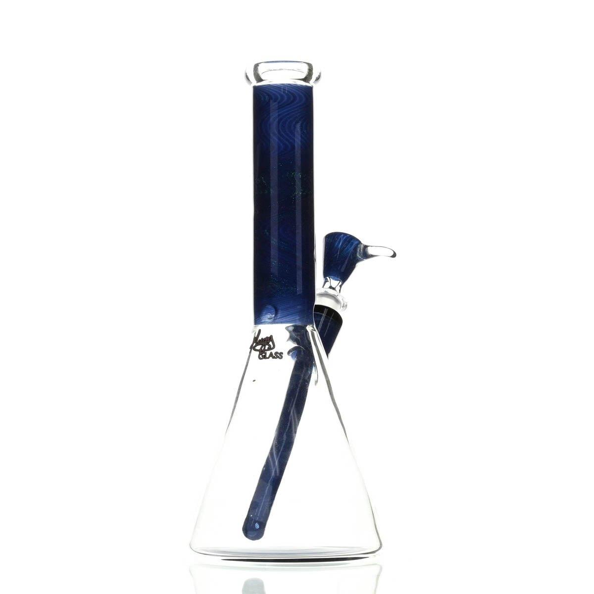 AUGY GLASS 12 INCH BEAKER BLUE DICHRO - Smoke Spot Smoke Shop