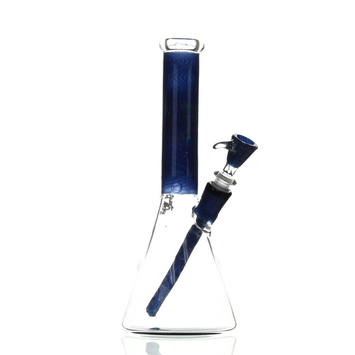 AUGY GLASS 12 INCH BEAKER BLUE DICHRO - Smoke Spot Smoke Shop