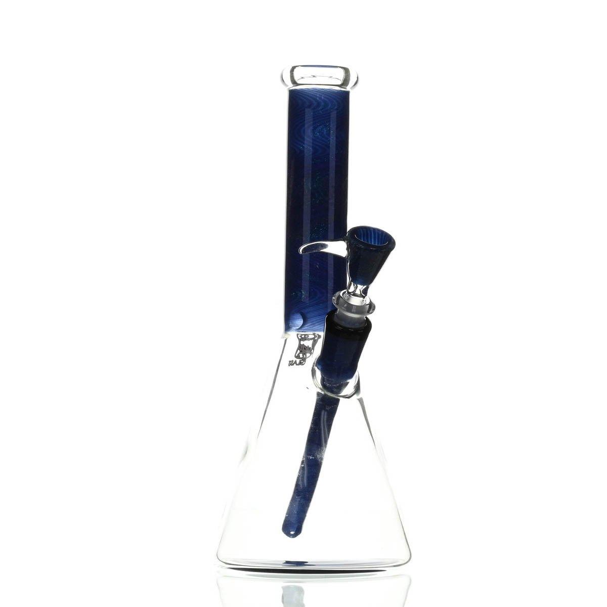 AUGY GLASS 12 INCH BEAKER BLUE DICHRO - Smoke Spot Smoke Shop