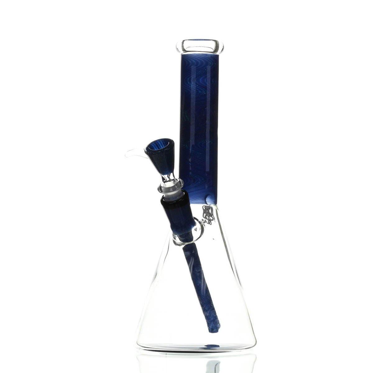 AUGY GLASS 12 INCH BEAKER BLUE DICHRO - Smoke Spot Smoke Shop