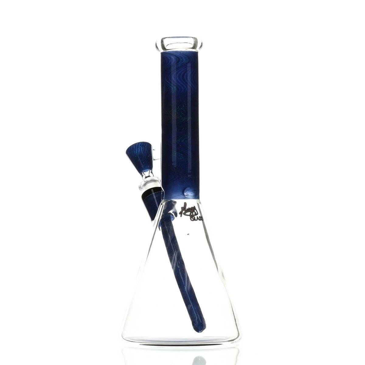 AUGY GLASS 12 INCH BEAKER BLUE DICHRO - Smoke Spot Smoke Shop