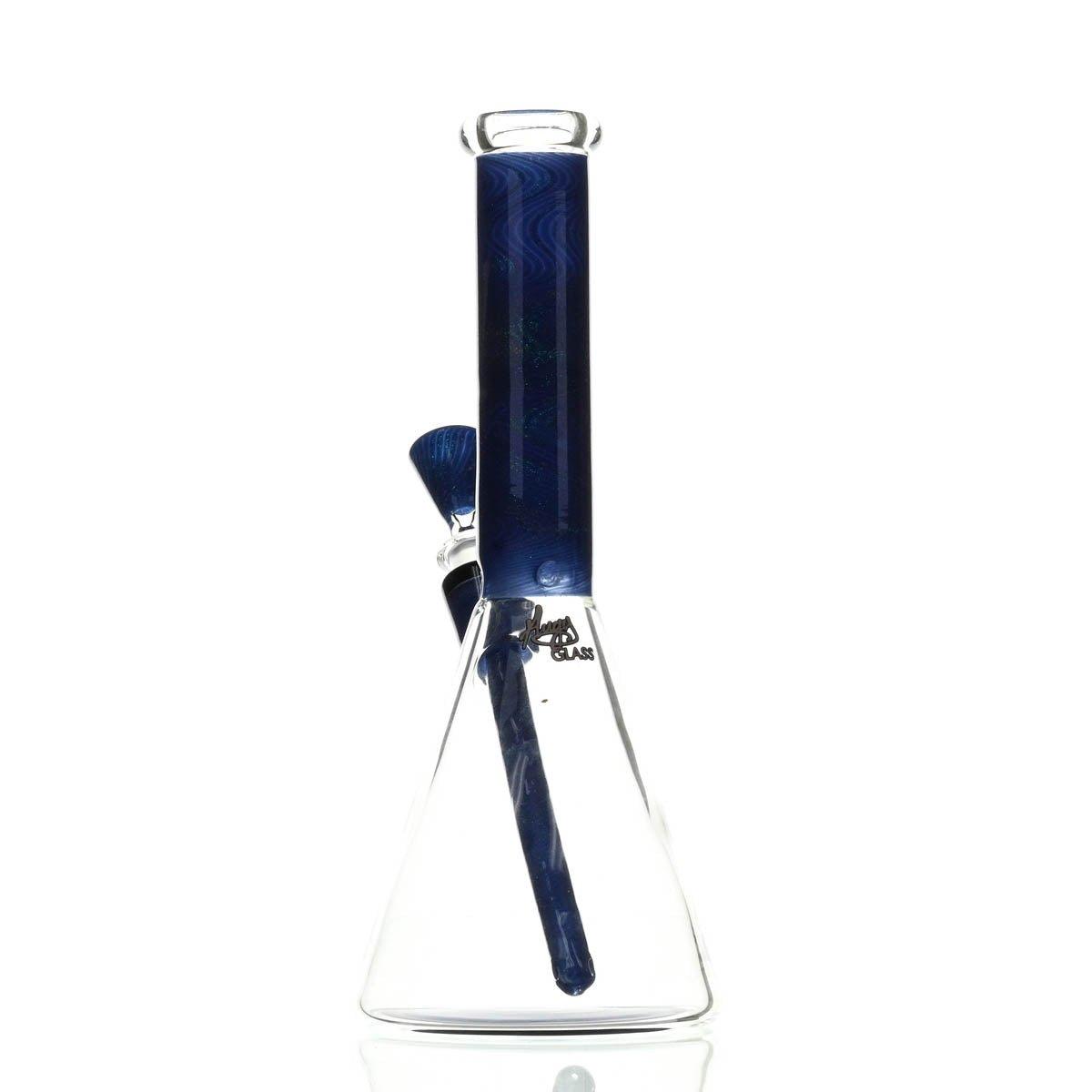 AUGY GLASS 12 INCH BEAKER BLUE DICHRO - Smoke Spot Smoke Shop