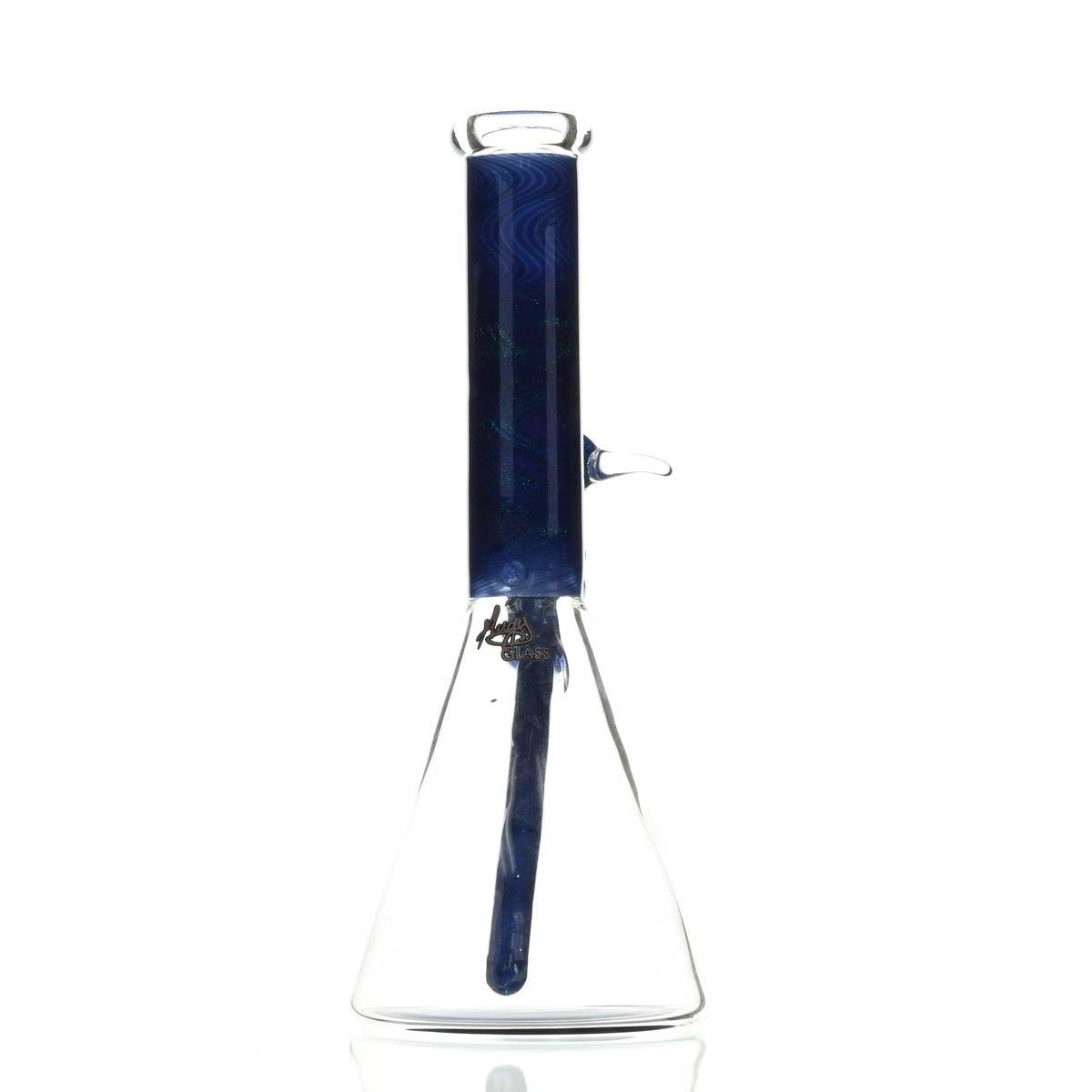 AUGY GLASS 12 INCH BEAKER BLUE DICHRO - Smoke Spot Smoke Shop